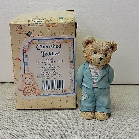 A FATHER IS THE BEARER OF STRENGTH 1993 Cherished Teddies #624888 - Picture 1 of 8